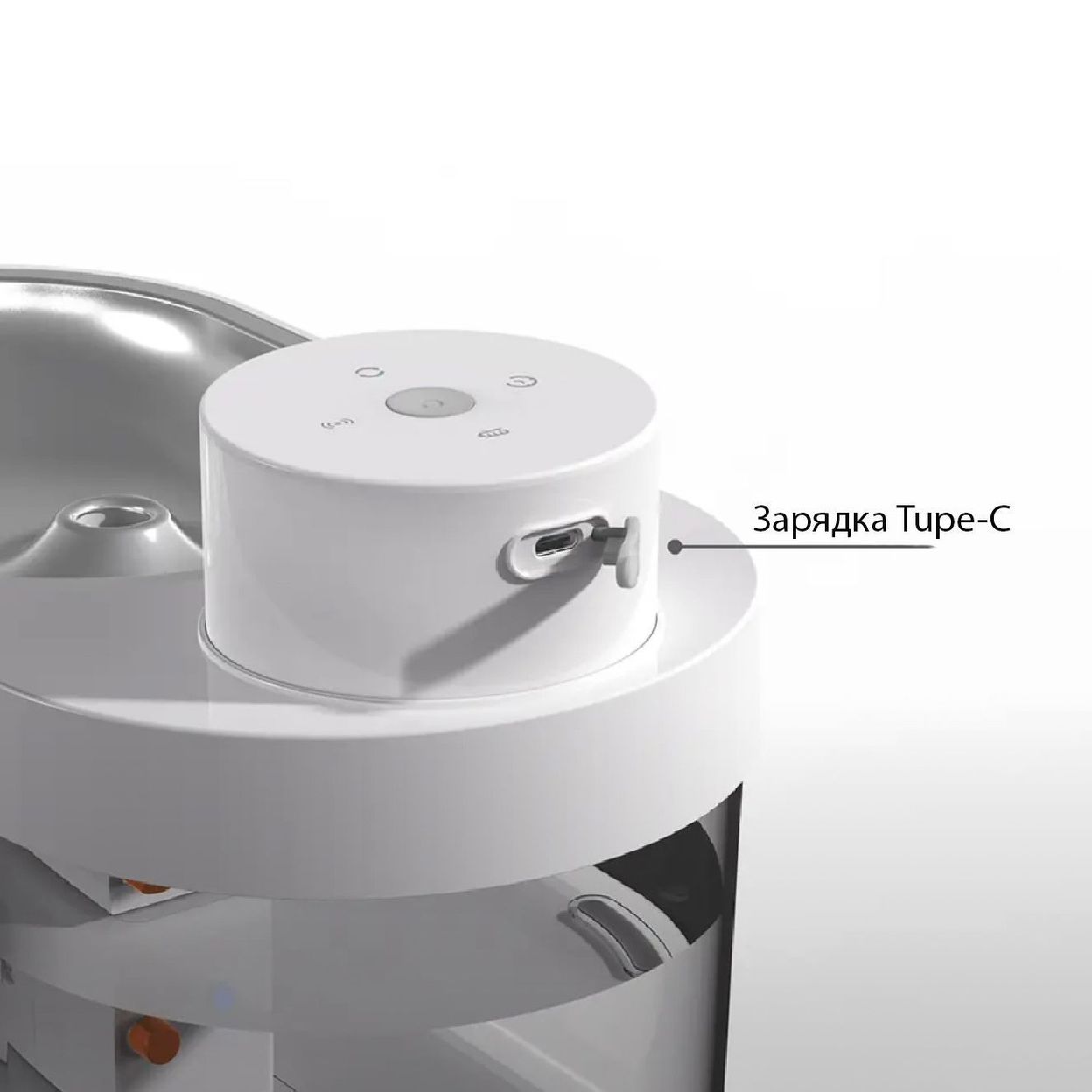 Купить Поилка беспроводная с поддоном из металла белая 4L