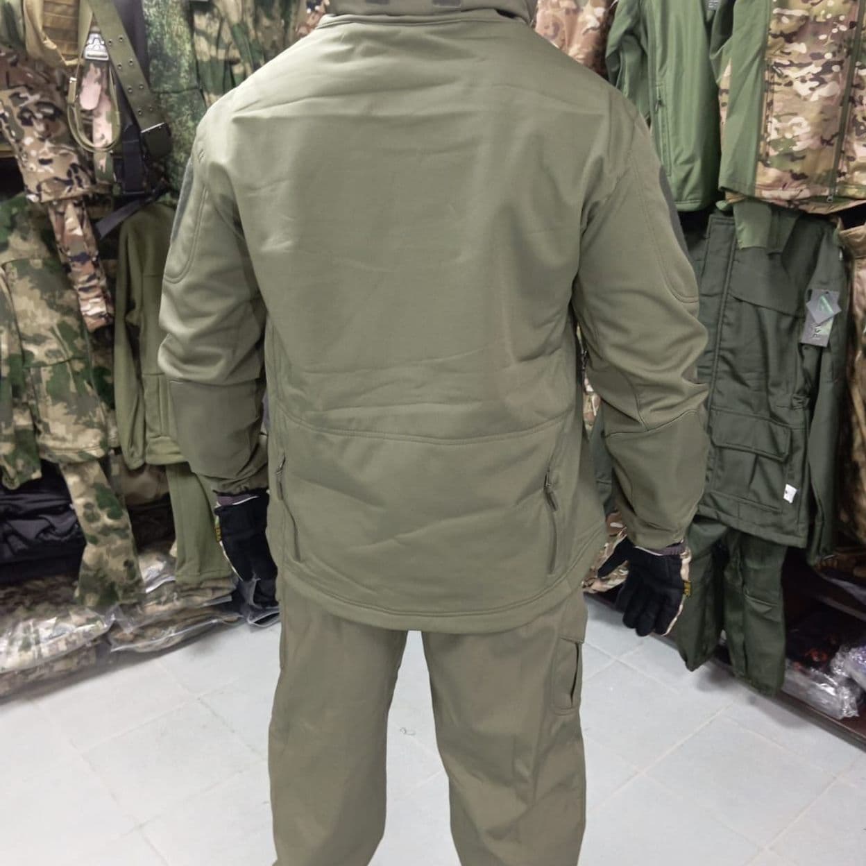 Купить тактический костюм softshell олива