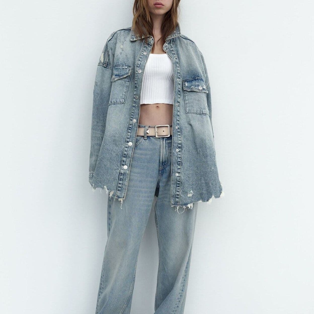 Купить Джинсы trf relaxed fit со средней посадкой ZARA 124658627