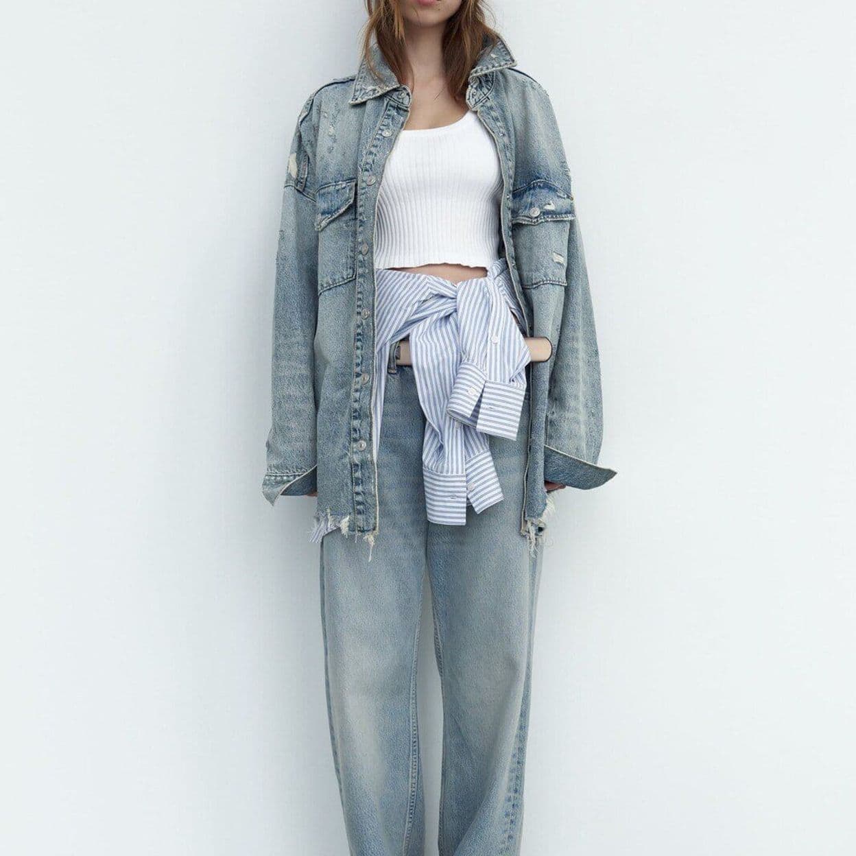 Купить Джинсы trf relaxed fit со средней посадкой ZARA 124658627