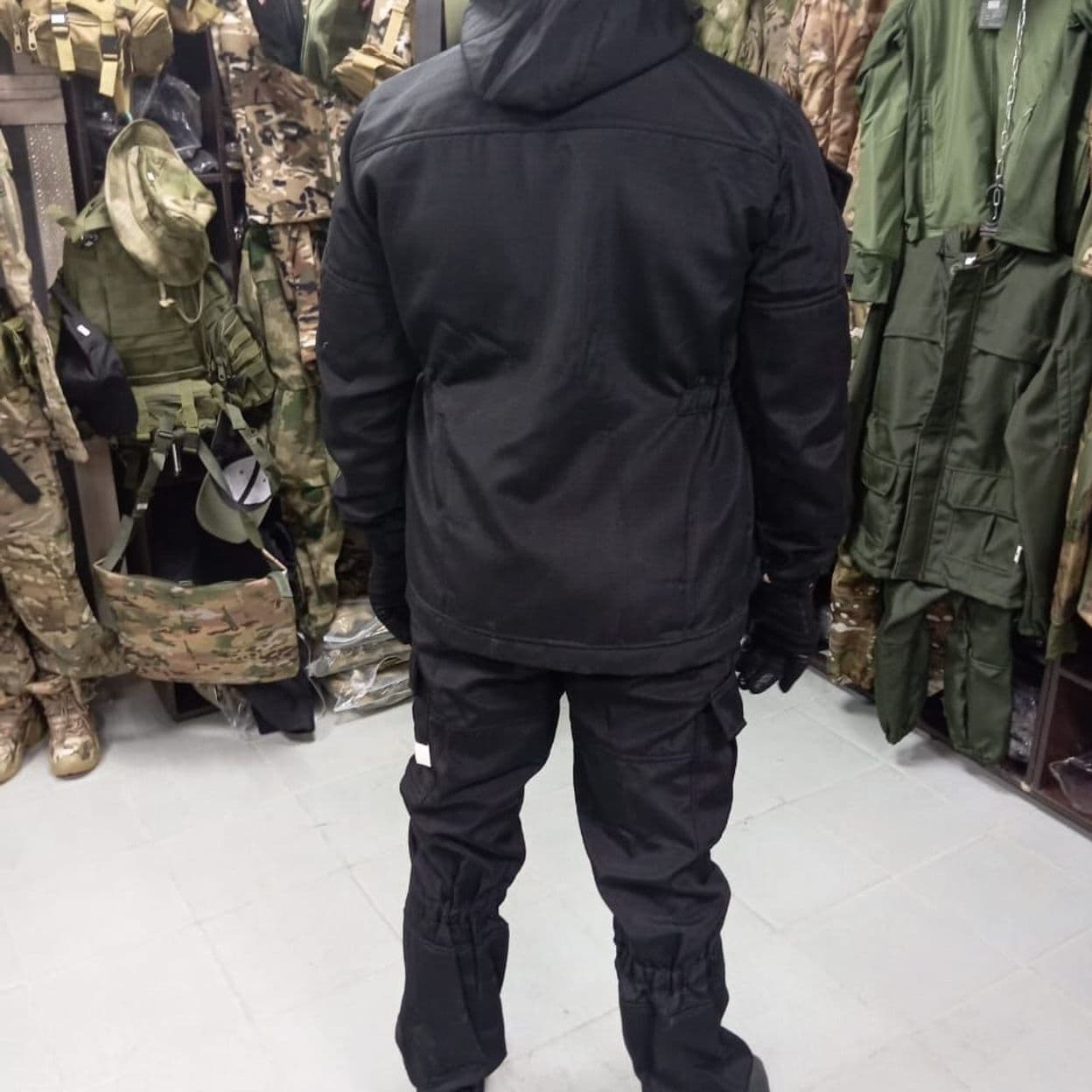 Купить костюм тактический горка полуфлис черный