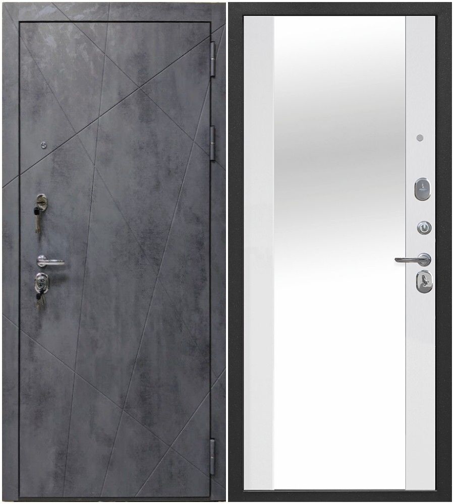 Купить Дверь входная "ТРИНИТИ", белый софт, АТЛАНТ