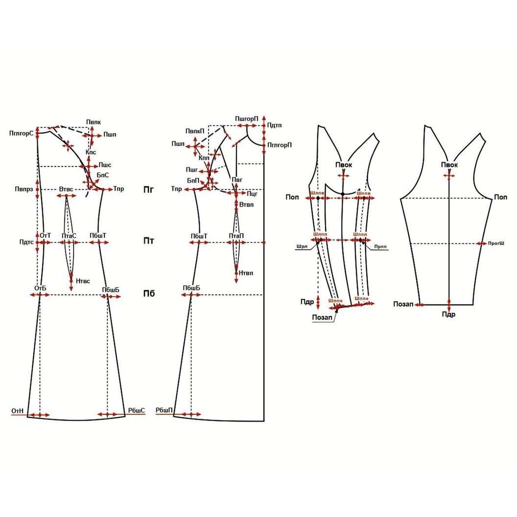 Купить Конструкция платья с рукавом реглан