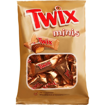 Купить TWIX БАТОНЧИКИ ШОКОЛАДНЫЕ MINIS 184 Г. доставка продуктов Тюмень . доставка продуктов в Тюмени . доставка фруктов Тюмень . доставка фруктов в Т