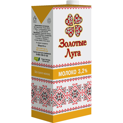 Купить МОЛОКО ЗОЛОТЫЕ ЛУГА УЛЬТРАПАСТЕРИЗОВАННОЕ 3,2% 0,95 Л. доставка продуктов Тюмень . доставка продуктов в Тюмени . доставка фруктов Тюмень . дост