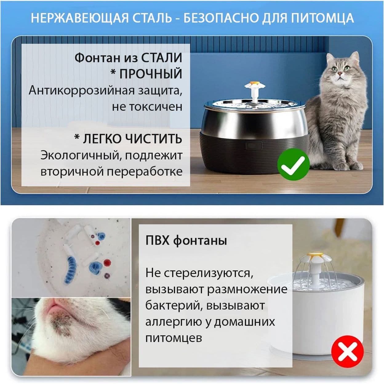 Купить Поилка металлическая чёрная 3L