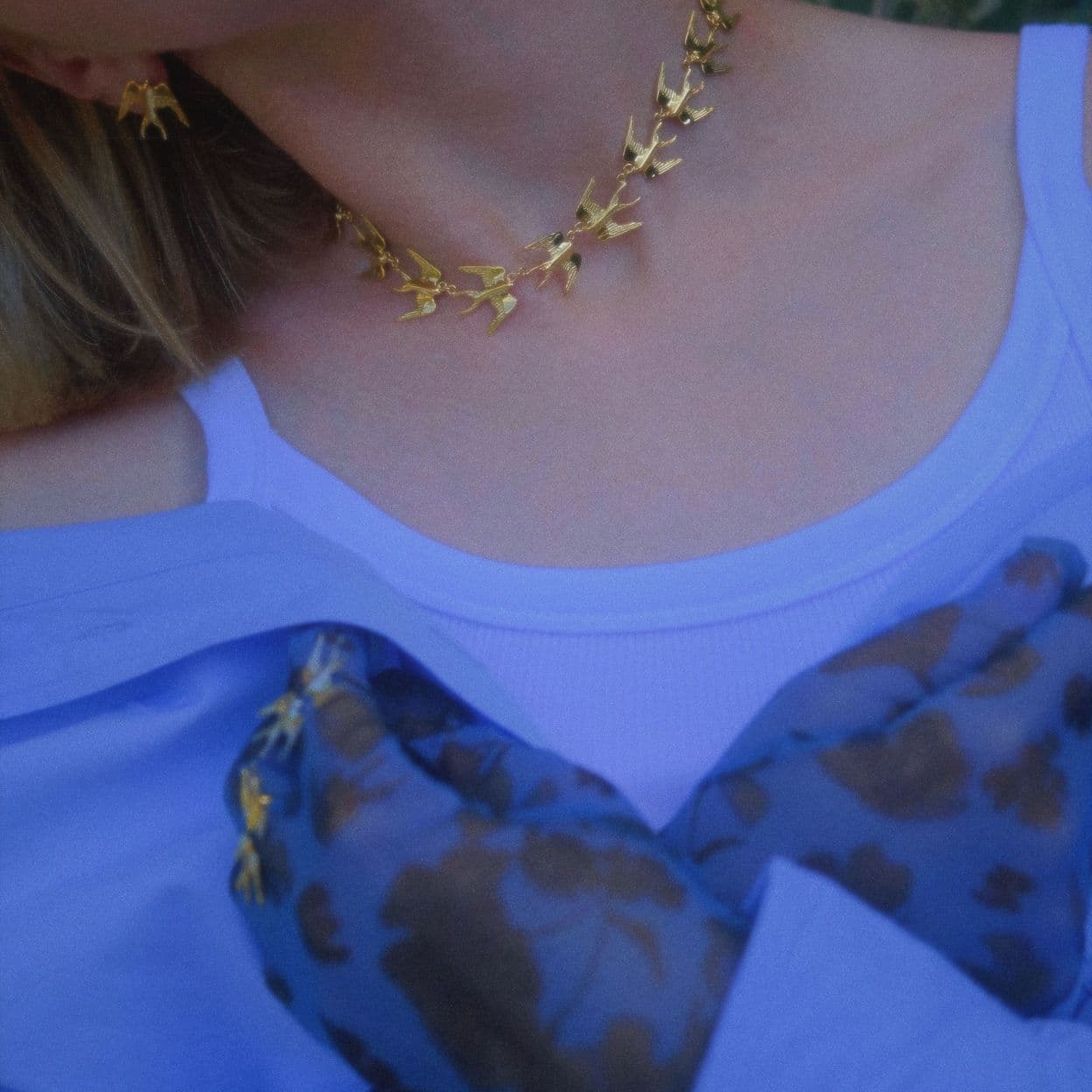 Купить MY SWALLOWS 2.0 Колье с десятью маленькими ласточками, позолота