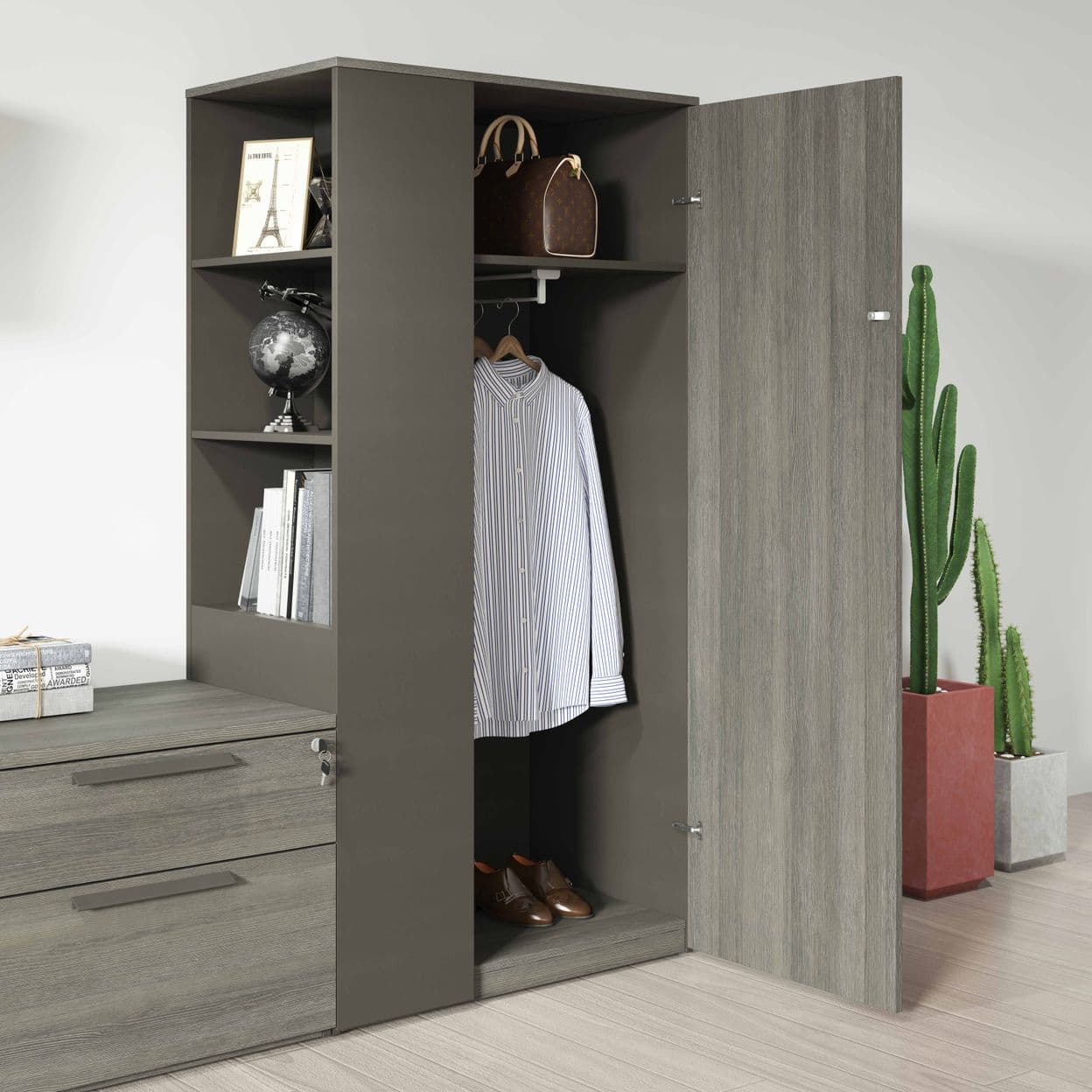 Купить Шкаф  900*570*1800мм комбинированный