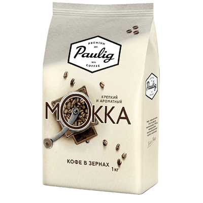 Купить PAULIG КОФЕ В ЗЕРНАХ НАТУРАЛЬНЫЙ ЖАРЕНЫЙ MOKKA 1 КГ. доставка продуктов Тюмень . доставка продуктов в Тюмени . доставка фруктов Тюмень . достав