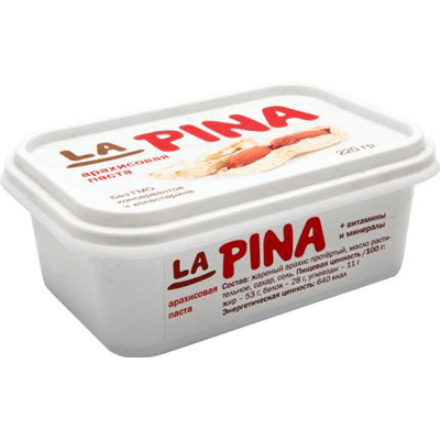 Купить АРАХИСОВАЯ ПАСТА LA PINA 220Г. доставка продуктов Тюмень . доставка продуктов в Тюмени . доставка фруктов Тюмень . доставка фруктов в Тюмени . 