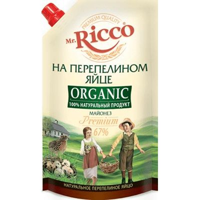 Купить МАЙОНЕЗ MR. RICCO ORGANIC НА ПЕРЕПЕЛИНОМ ЯЙЦЕ 67% 800 МЛ. доставка продуктов Тюмень . доставка продуктов в Тюмени . доставка фруктов Тюмень . д