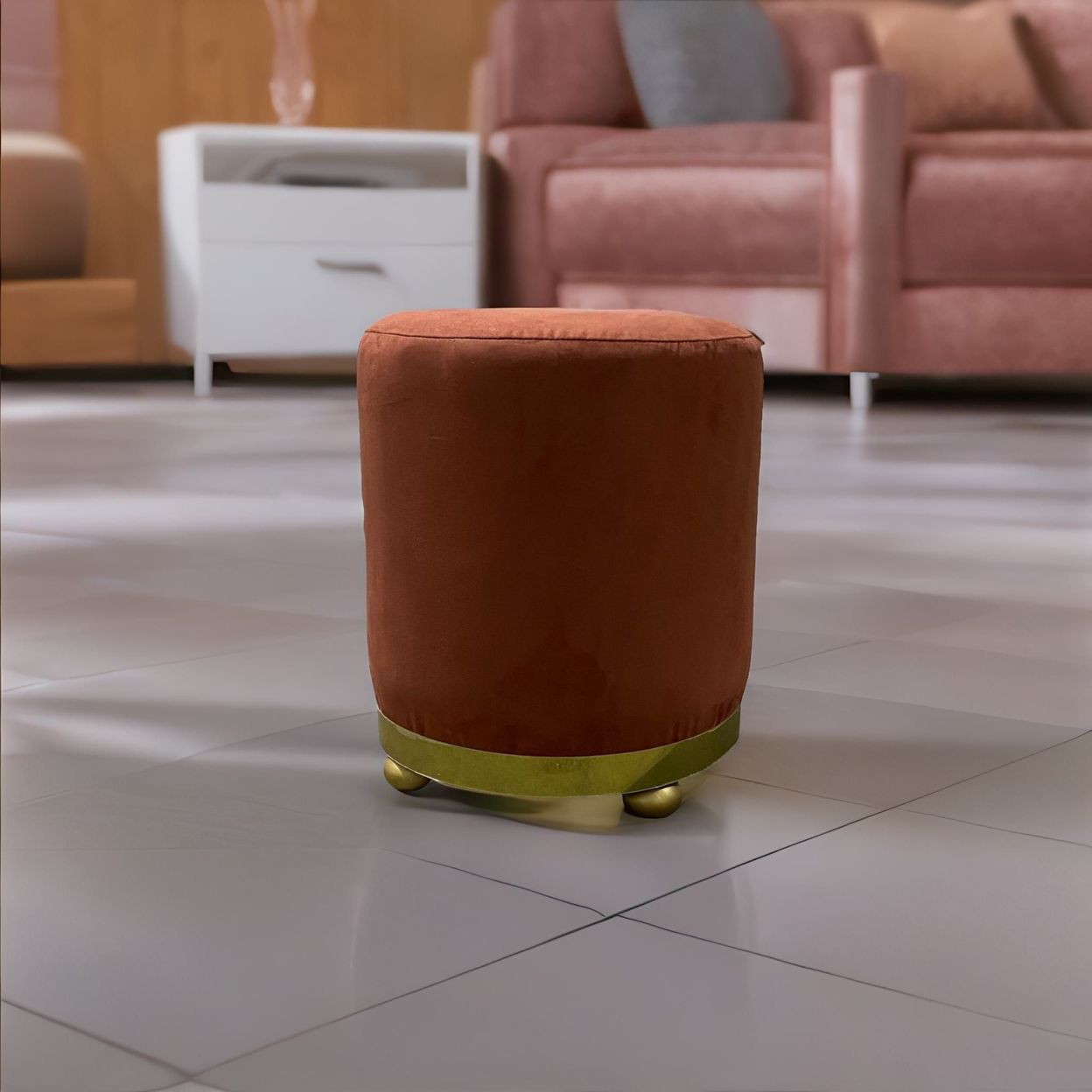 Купить Красный пуф