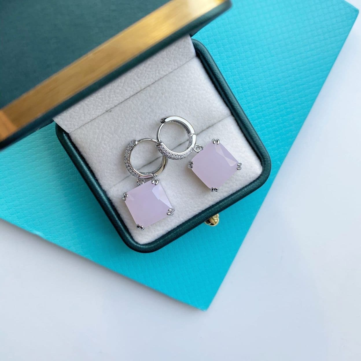 Купить Серьги Розовая дымка