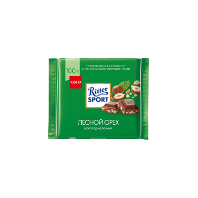 Купить RITTER SPORT ШОКОЛАД МОЛОЧНЫЙ ЛЕСНОЙ ОРЕХ 100 Г. доставка продуктов Тюмень . доставка продуктов в Тюмени . доставка фруктов Тюмень . доставка ф