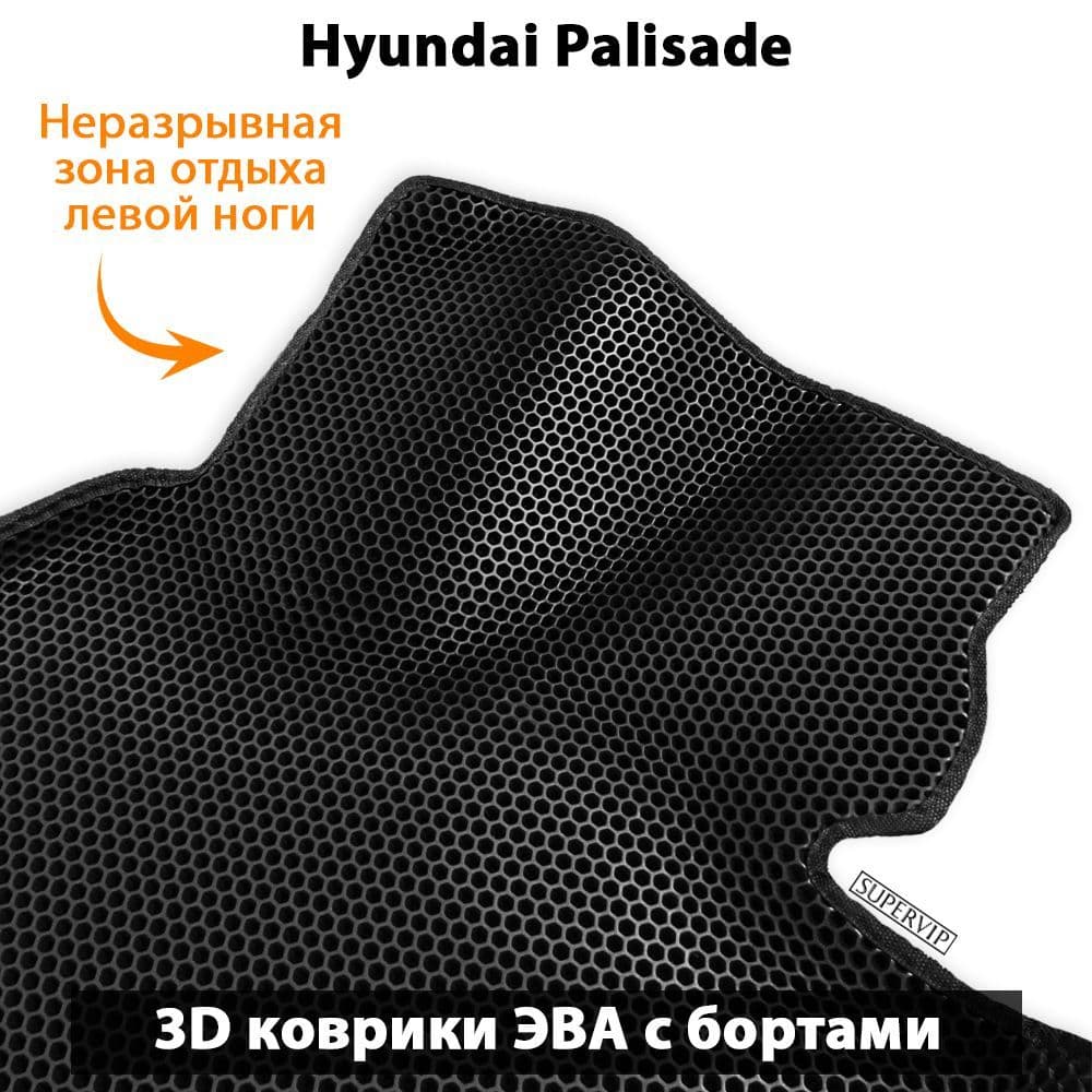 Купить Автоковрики ЭВА с бортами для Hyundai Palisade (для двух рядов)