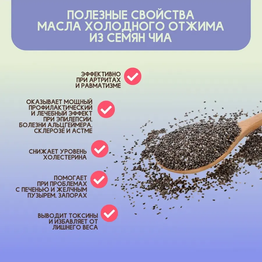 Купить ЗДРАВА Масло Чиа 250 мл. Холодный отжим