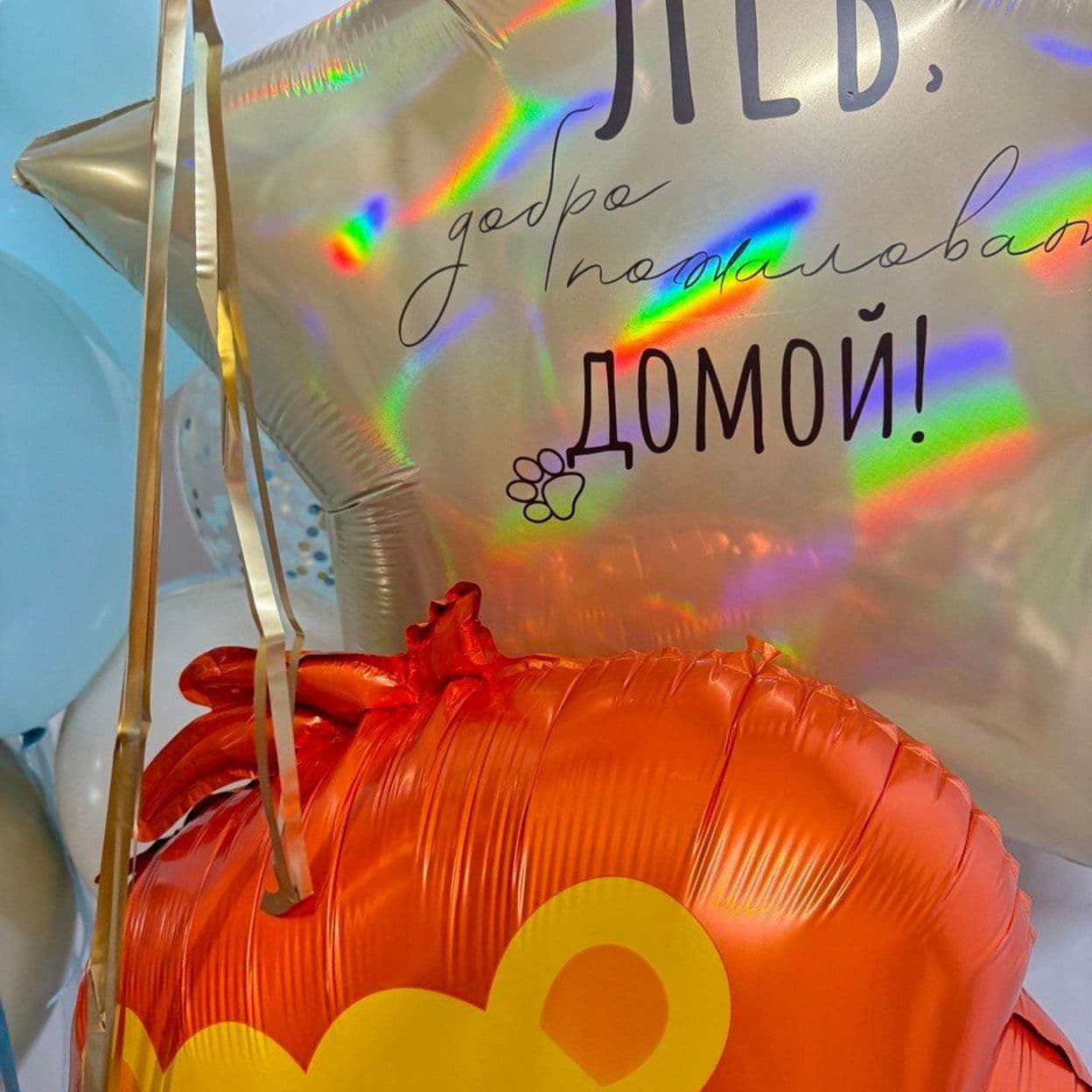 Купить Композиция из шаров со львом