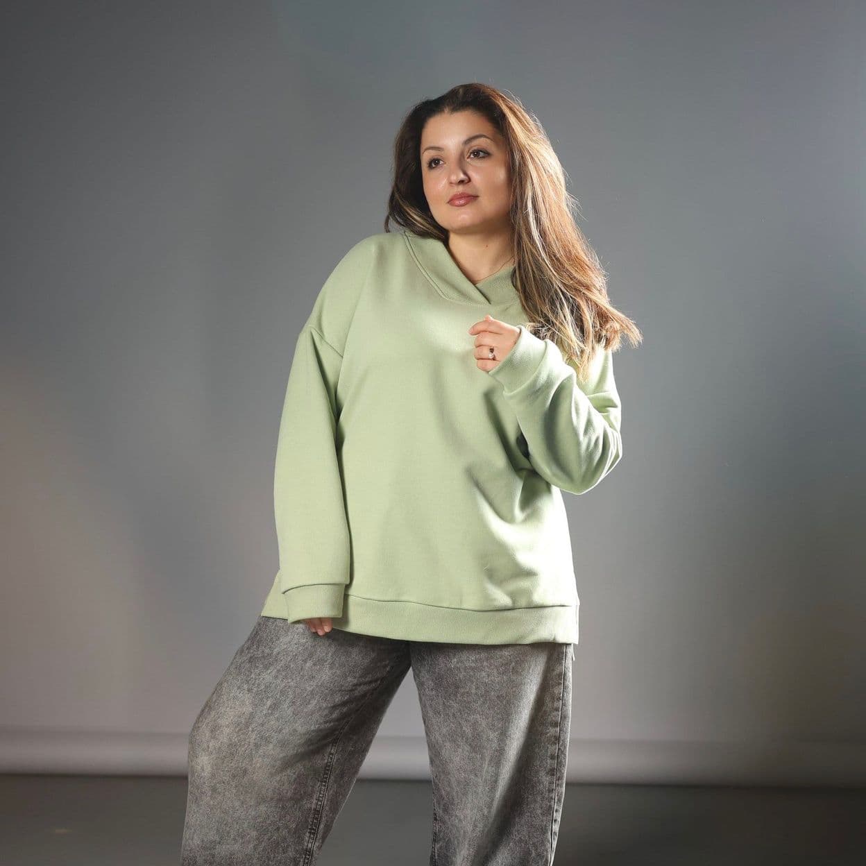 Купить Свитшот из футера велюр эффект