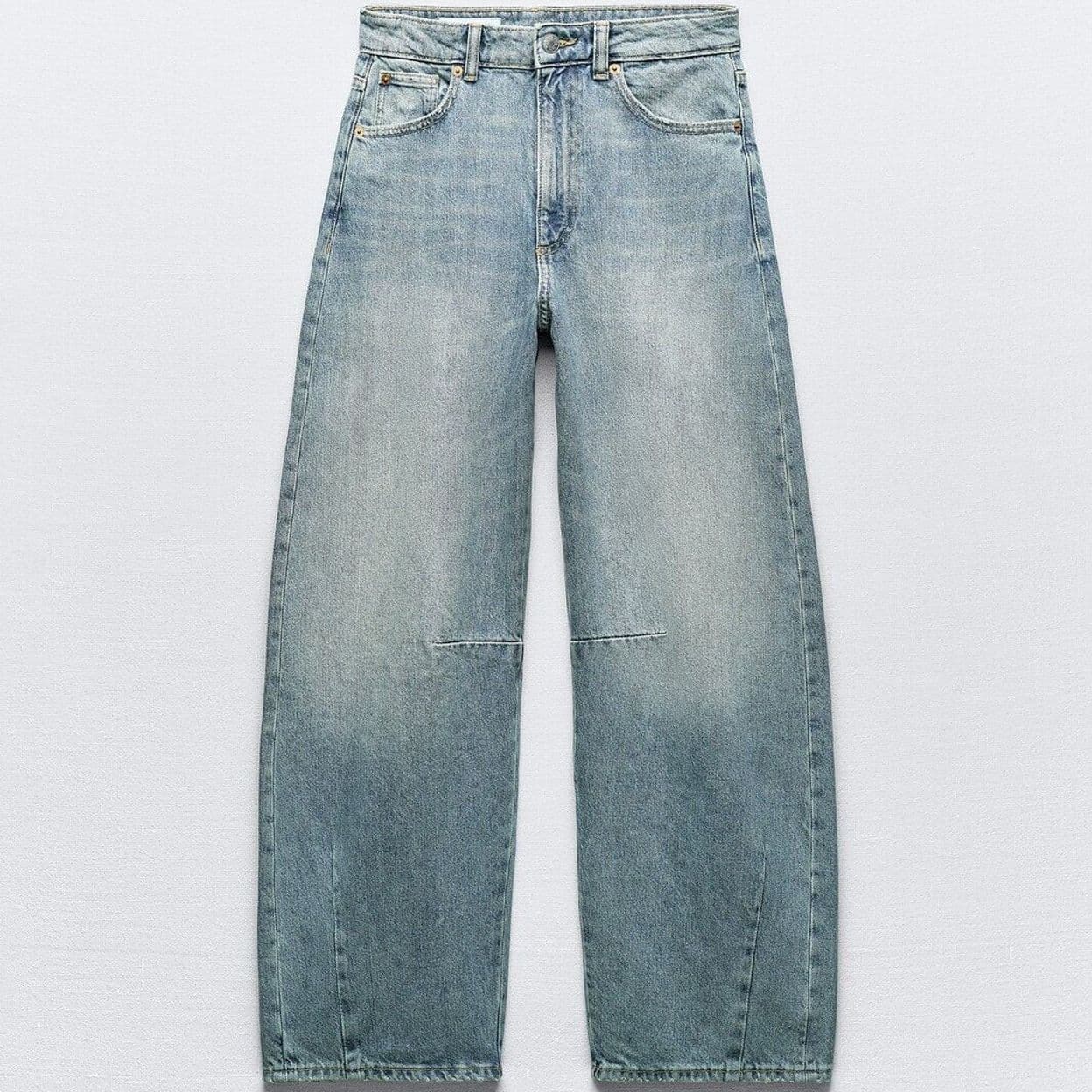 Купить Джинсы trf baggy balloon со средней посадкой ZARA 124665292