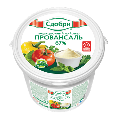 Купить МАЙОНЕЗ СДОБРИ ПРОВАНСАЛЬ НАТУРАЛЬНЫЙ 67% 820 Г. доставка продуктов Тюмень . доставка продуктов в Тюмени . доставка фруктов Тюмень . доставка ф