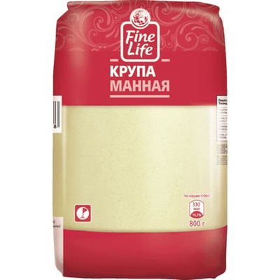 Купить КРУПА МАННАЯ FINE LIFE 800 Г. с доставкой на дом . Доставка продуктов Тюмень , доставка продуктов в Тюмени , dostavka-produktov-tyumen , dostav
