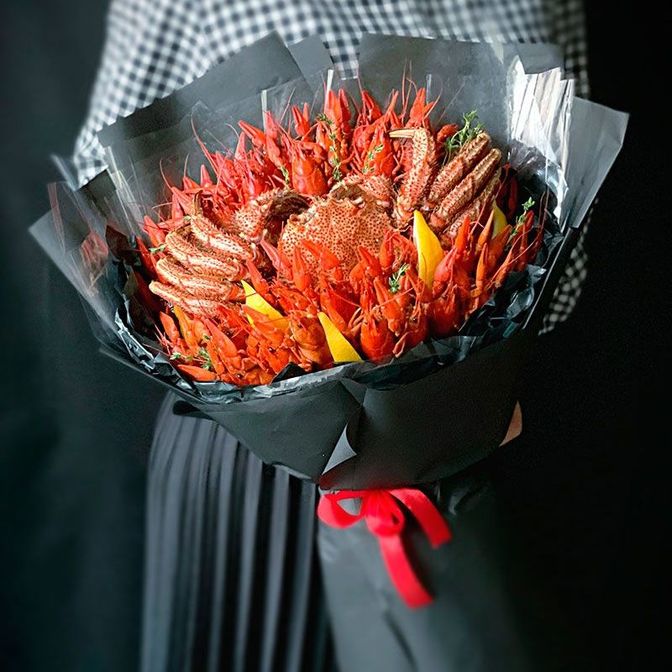 Букет из раков и краба