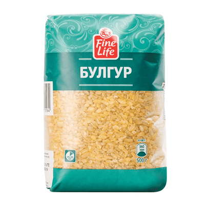 Купить КРУПА БУЛГУР FINE LIFE 500 Г. с доставкой на дом . Доставка продуктов Тюмень , доставка продуктов в Тюмени , dostavka-produktov-tyumen , dostav