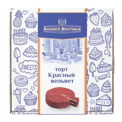 Купить ТОРТ КРАСНЫЙ ВЕЛЬВЕТ BAKERS BOUTIQUE 1700 ГР. (16 ПОРЦИЙ) ЗАМОРОЖЕННЫЙ. доставка продуктов Тюмень . доставка продуктов в Тюмени . доставка фрук