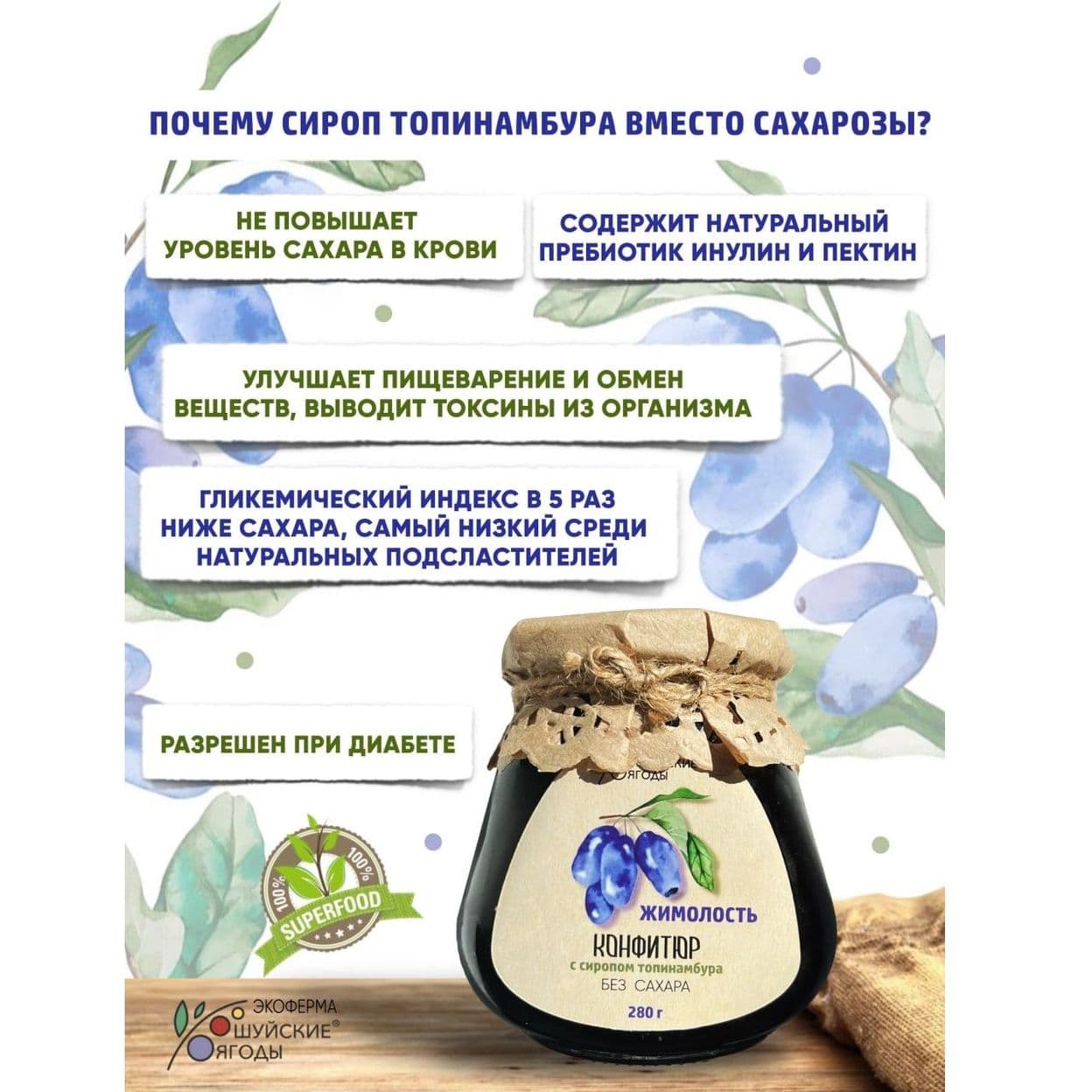 Купить КОНФИТЮР ЖИМОЛОСТЬ 