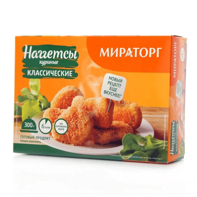 Купить НАГГЕТСЫ КУРИНЫЕ МИРАТОРГ КЛАССИЧЕСКИЕ 300Г. доставка продуктов Тюмень . доставка продуктов в Тюмени . доставка фруктов Тюмень . доставка фрукт