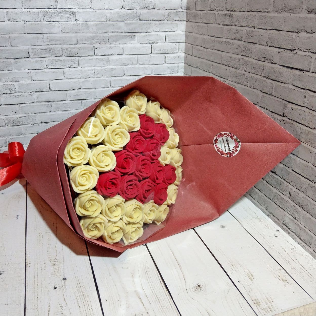 Купить Букет из шоколадных роз (35 шт.)