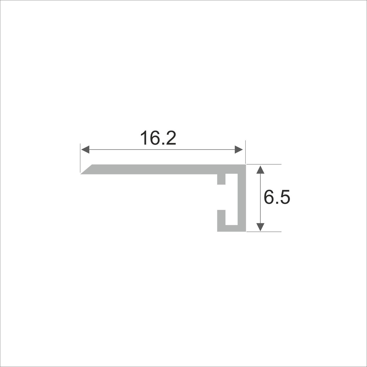 Купить Микро плинтус МП16 алюминиевый 2,5м.