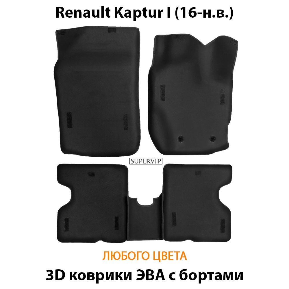 Купить Автоковрики ЭВА с бортами для Renault Kaptur I