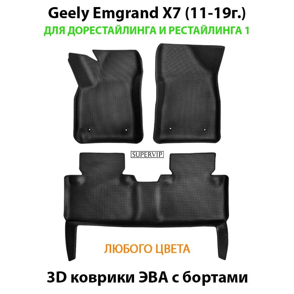 Купить Автоковрики ЭВА с бортами для Geely Emgrand X7