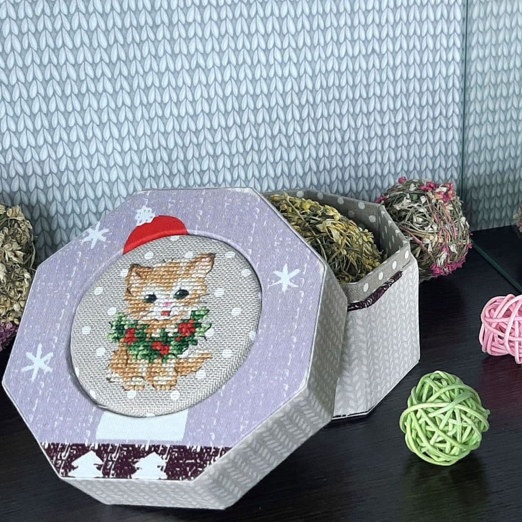 Купить бонбоньерка Котята празднуют Рождество