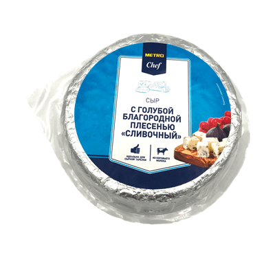 Купить СЫР METRO CHEF ГОЛУБАЯ ПЛЕСЕНЬ ~ 1,3 КГ. с доставкой на дом . Доставка продуктов Тюмень , доставка продуктов в Тюмени , dostavka-produktov-tyum