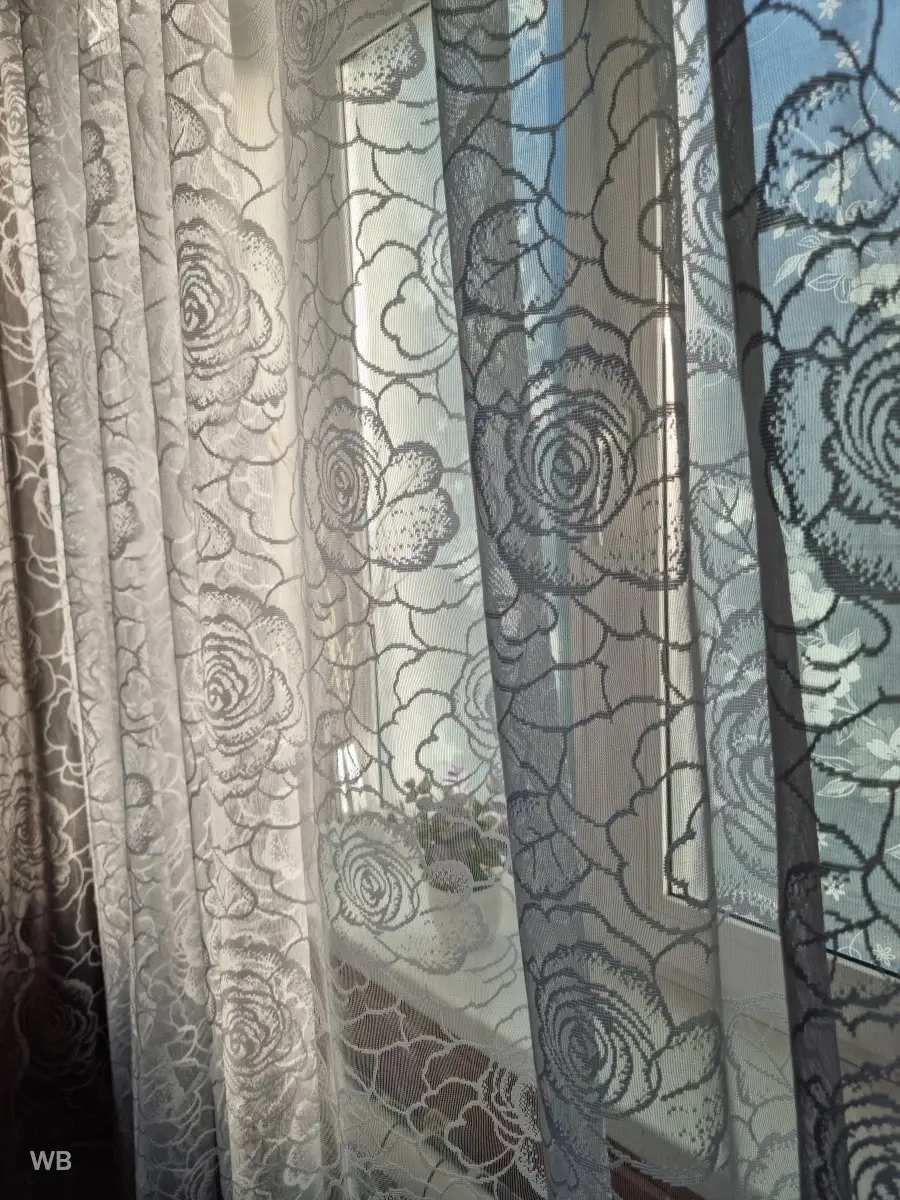 Купить тюль жаккард короткий