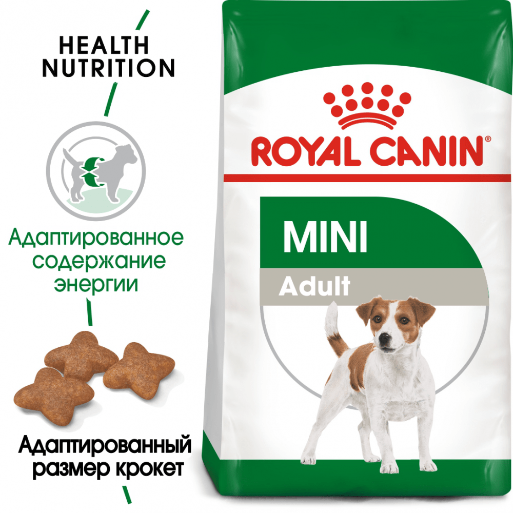 Купить Royal Canin Mini Adult сухой корм для взрослых собак мелких пород 800гр