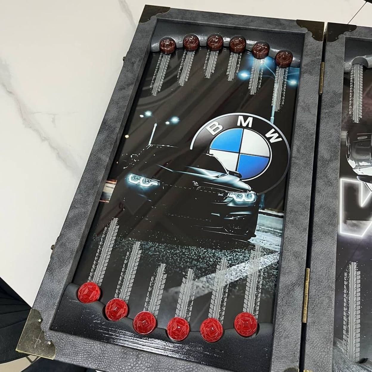 Купить Нарды со стеклом «BMW»