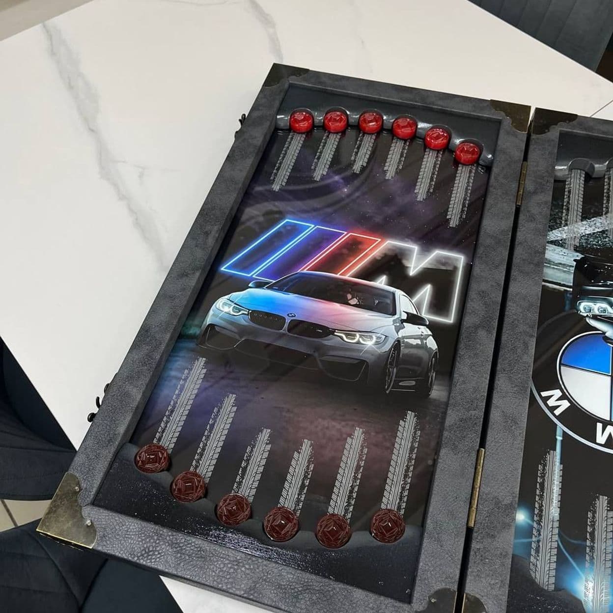 Купить Нарды со стеклом «BMW»