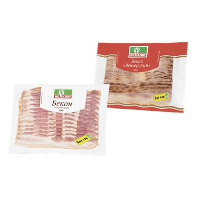 Купить БЕКОН ВЕЛКОМ СЫРОКОПЧЕНЫЙ НАРЕЗКА 500 Г.  доставка продуктов тюмень . доставка продуктов в тюмени . доставка фруктов тюмень . доставка фруктов 