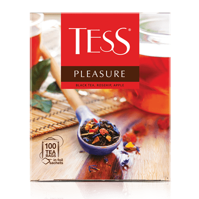 Купить TESS ЧАЙ ЧЕРНЫЙ БАЙХОВЫЙ ШИПОВНИК И ЯБЛОКО PLEASURE 100 ШТ. Х 1,5 Г. доставка продуктов Тюмень . доставка продуктов в Тюмени . доставка фруктов