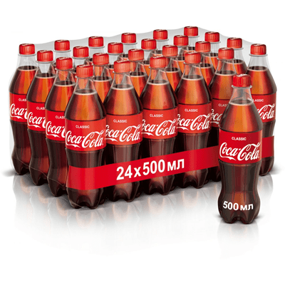 Купить COCA-COLA НАПИТОК ГАЗИРОВАННЫЙ БЕЗАЛКОГОЛЬНЫЙ 0,5 Л. Х 24 ШТ. доставка продуктов Тюмень . доставка продуктов в Тюмени . доставка фруктов Тюмень