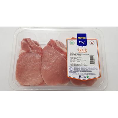 Купить КОТЛЕТА СВИНАЯ ОХЛАЖДЕННАЯ В ГАЗОВОЙ УПАКОВКЕ METRO CHEF ~ 1,3 КГ. доставка продуктов тюмень . доставка продуктов в тюмени . доставка фруктов т