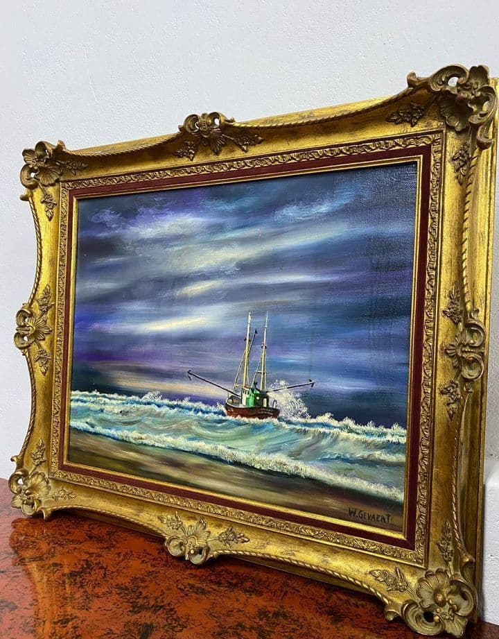 Купить Старинная картина/морской пейзаж