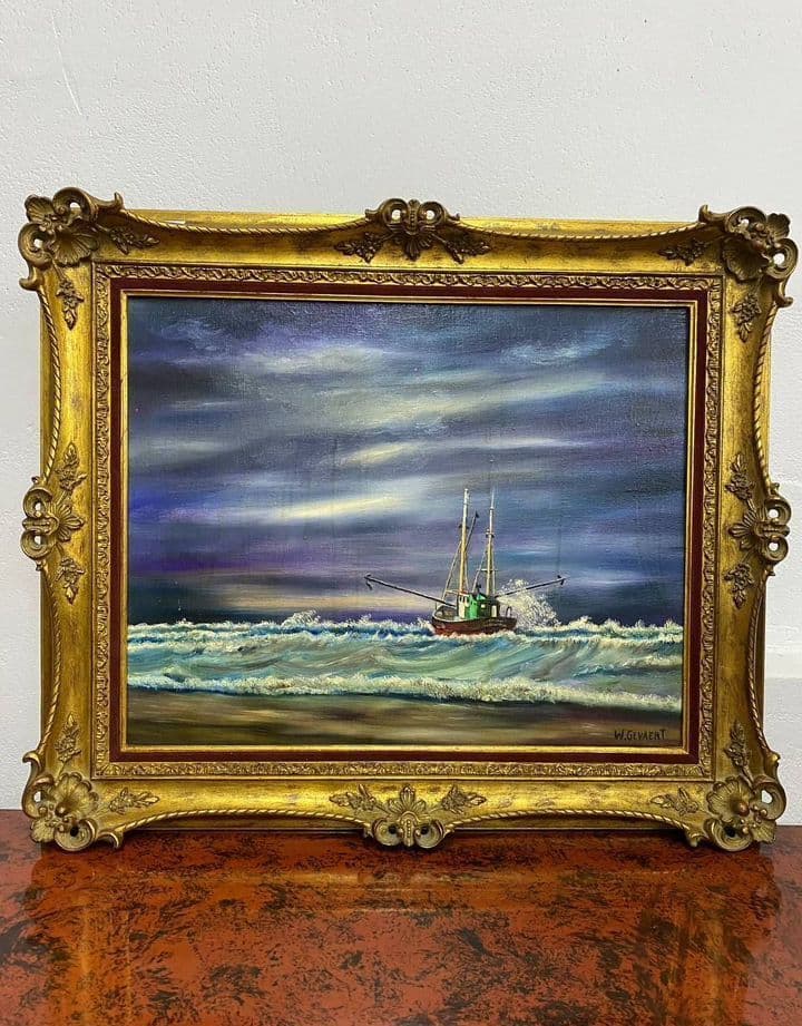 Купить Старинная картина/морской пейзаж