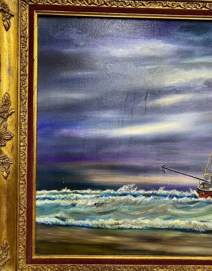 Купить Старинная картина/морской пейзаж