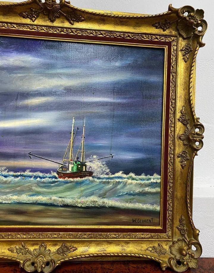 Купить Старинная картина/морской пейзаж