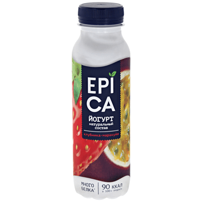 Купить  ЙОГУРТ EPICA КЛУБНИКА-МАРАКУЙЯ 2,5% 290 Г. с доставкой на дом . Доставка продуктов Тюмень , доставка продуктов в Тюмени , dostavka-produktov-t