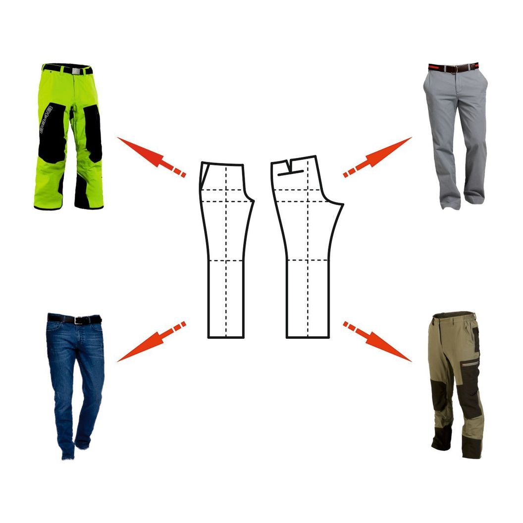 Купить Конструкция мужских брюк